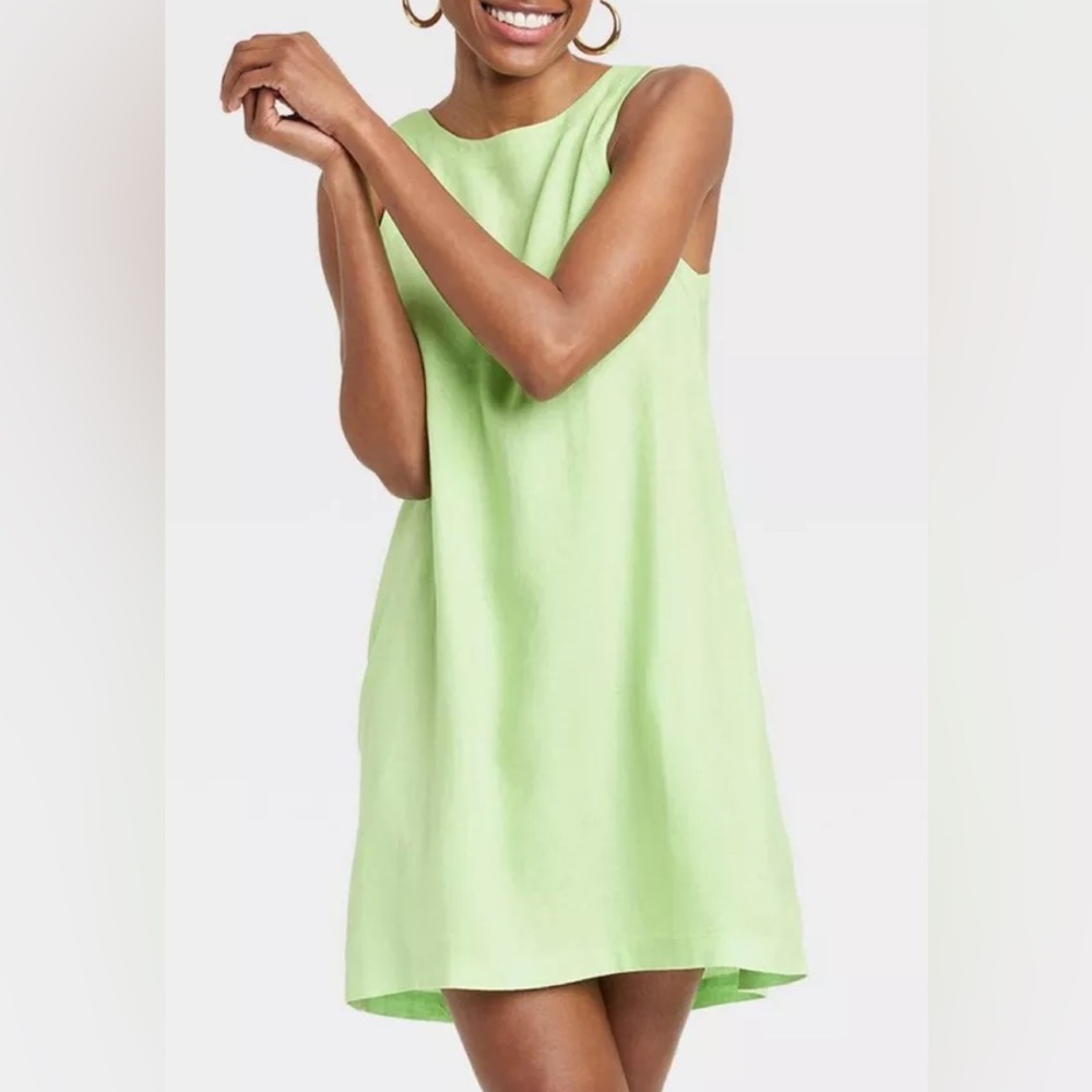 a new day Lime Green Sleeveless dress medium